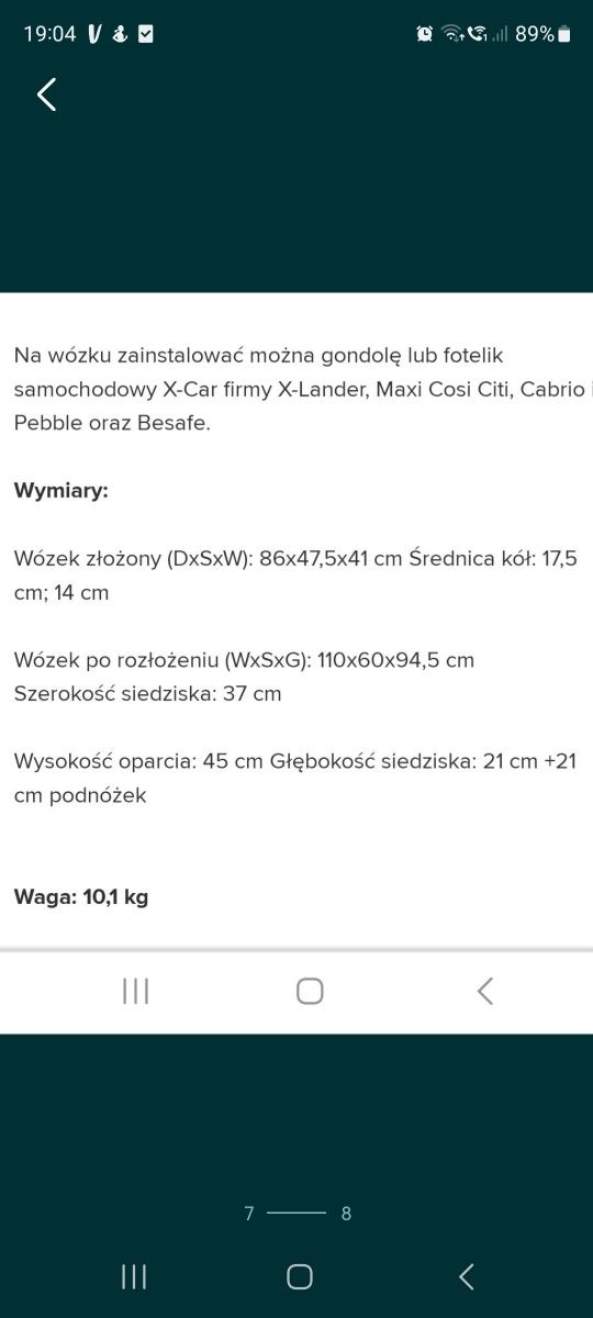 Wozek spacerowy Xlander