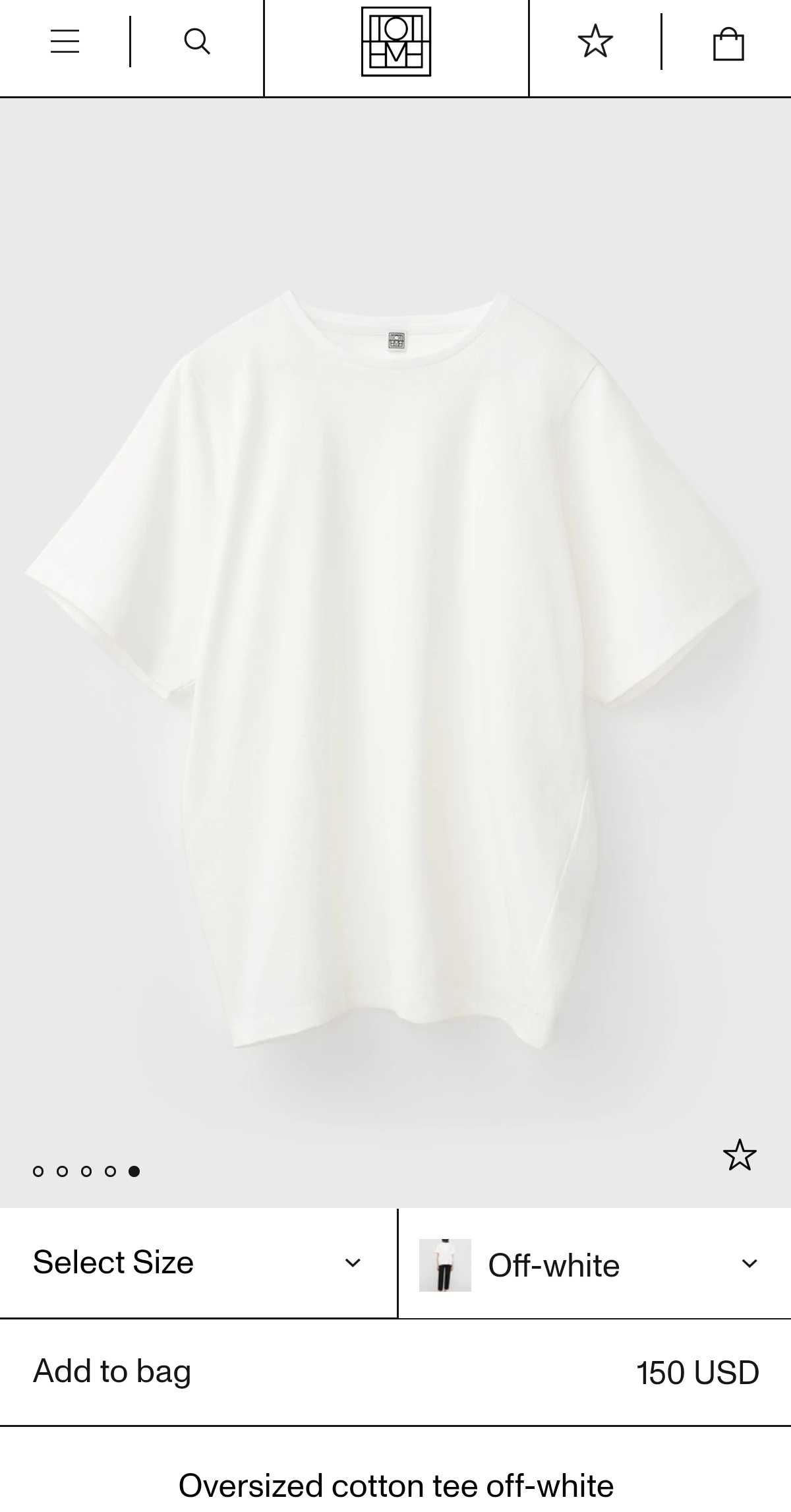 Футболка Toteme T-shirt oversized cotton tee
