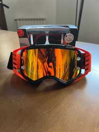 Óculos Enduro Scott Prospect Laranja Lentes Espelhadas - Como Novos