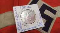 RESERVADA--PROMOÇÃO--5 reichsmark PRATA 1939 J escassa Alemanha nazi-s