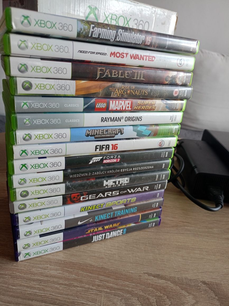 Xbox 360 konsola, Kinect, pad + gry