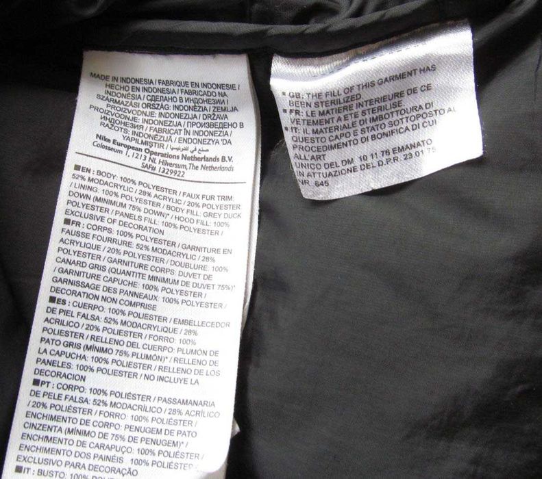 Nike * damski pikowany płaszcz puchowy * L