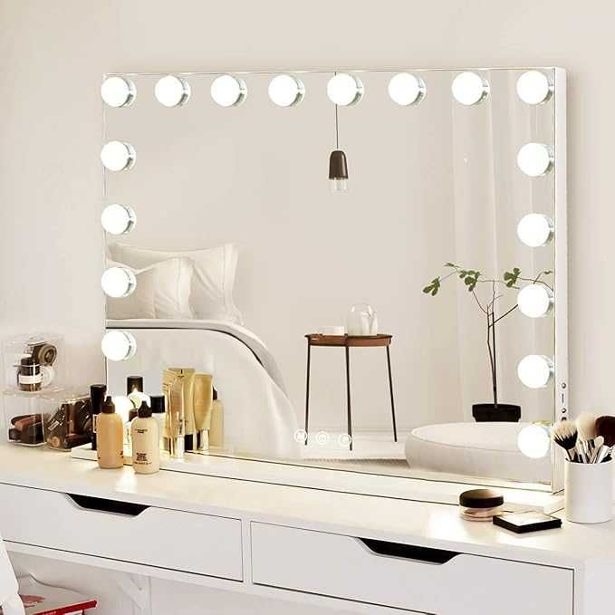 80 x 60cm Lusterko do makijażu 18 LED Hollywood Mirror Hansong