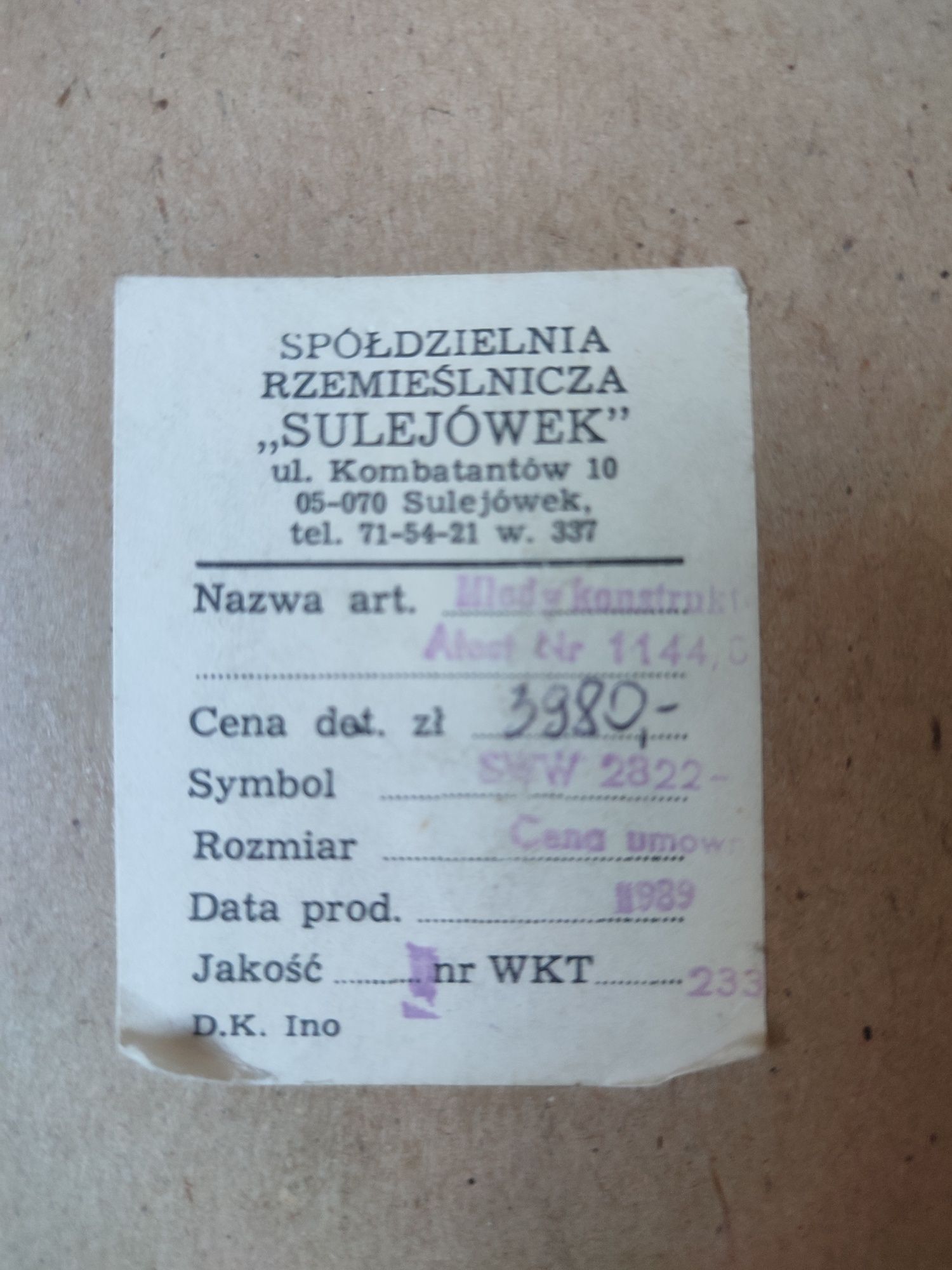 Młody Konstruktor. Zestaw elementów konstrukcyjnych. PRL. 1989