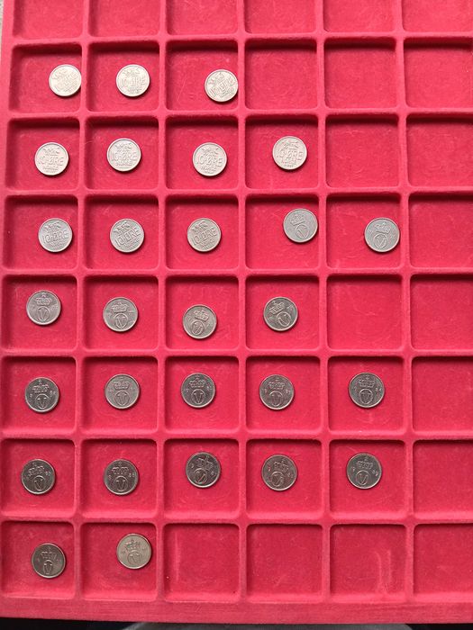 Moedas antigas - NORUEGA - 10 Øre – Rei Olav 1 V