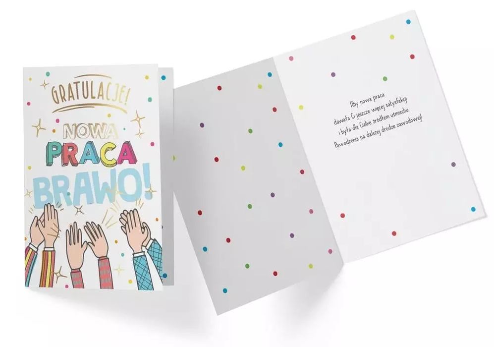 Karnet B6 PP-2211 Gratulacje, nowa praca. Kukartka