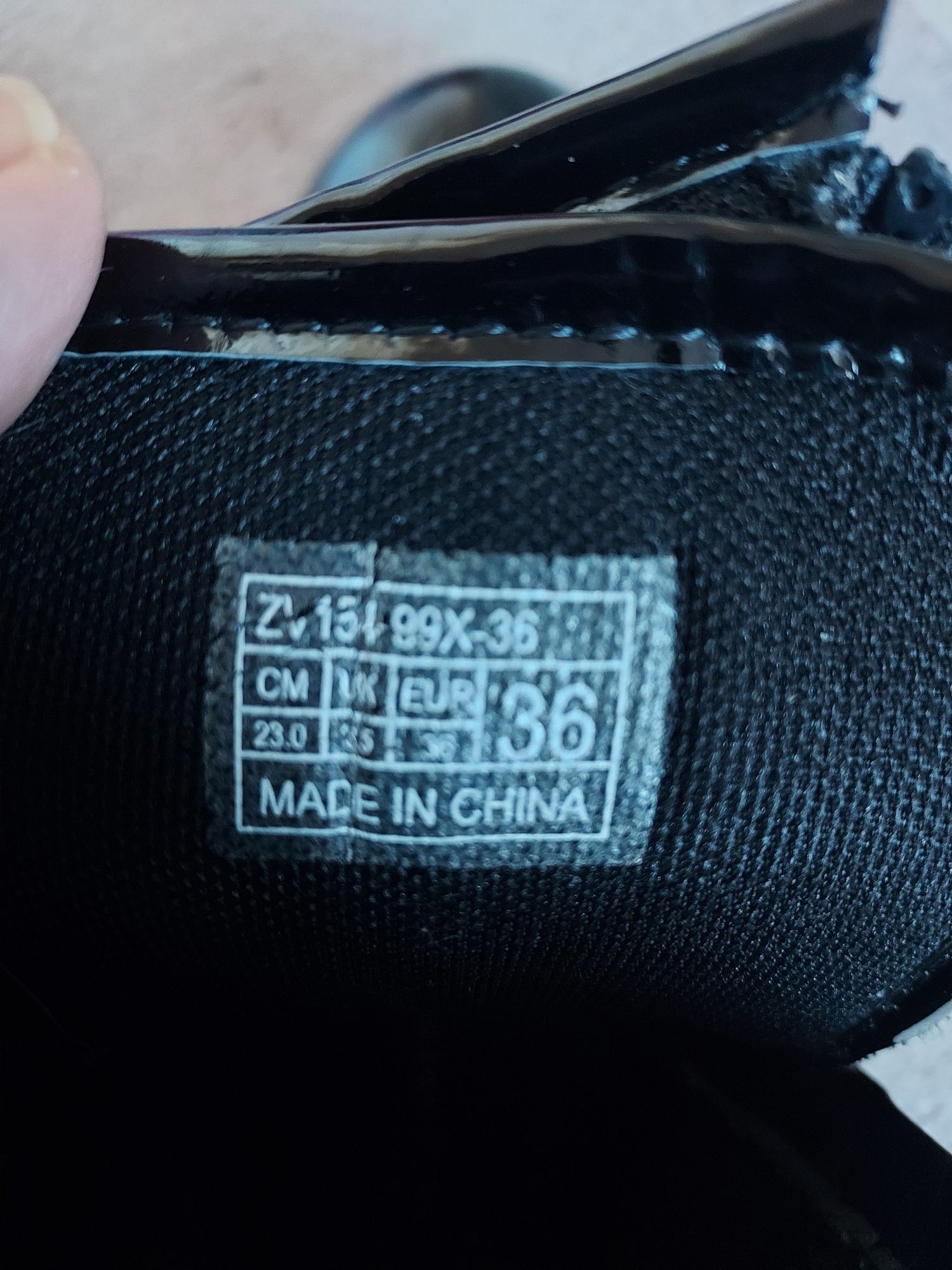 Botki buty dziewczęce lakierowane