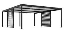 Carport Premium - Wiata Samochodowa 6X5 Antracyt Zabudowa - Id953