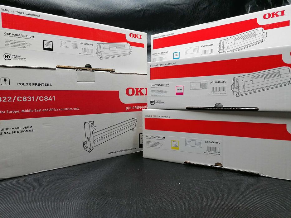 TONERY OKI  C831 / C841 / C831DM Magenta Yellow Black Cyan , Black 3ok
