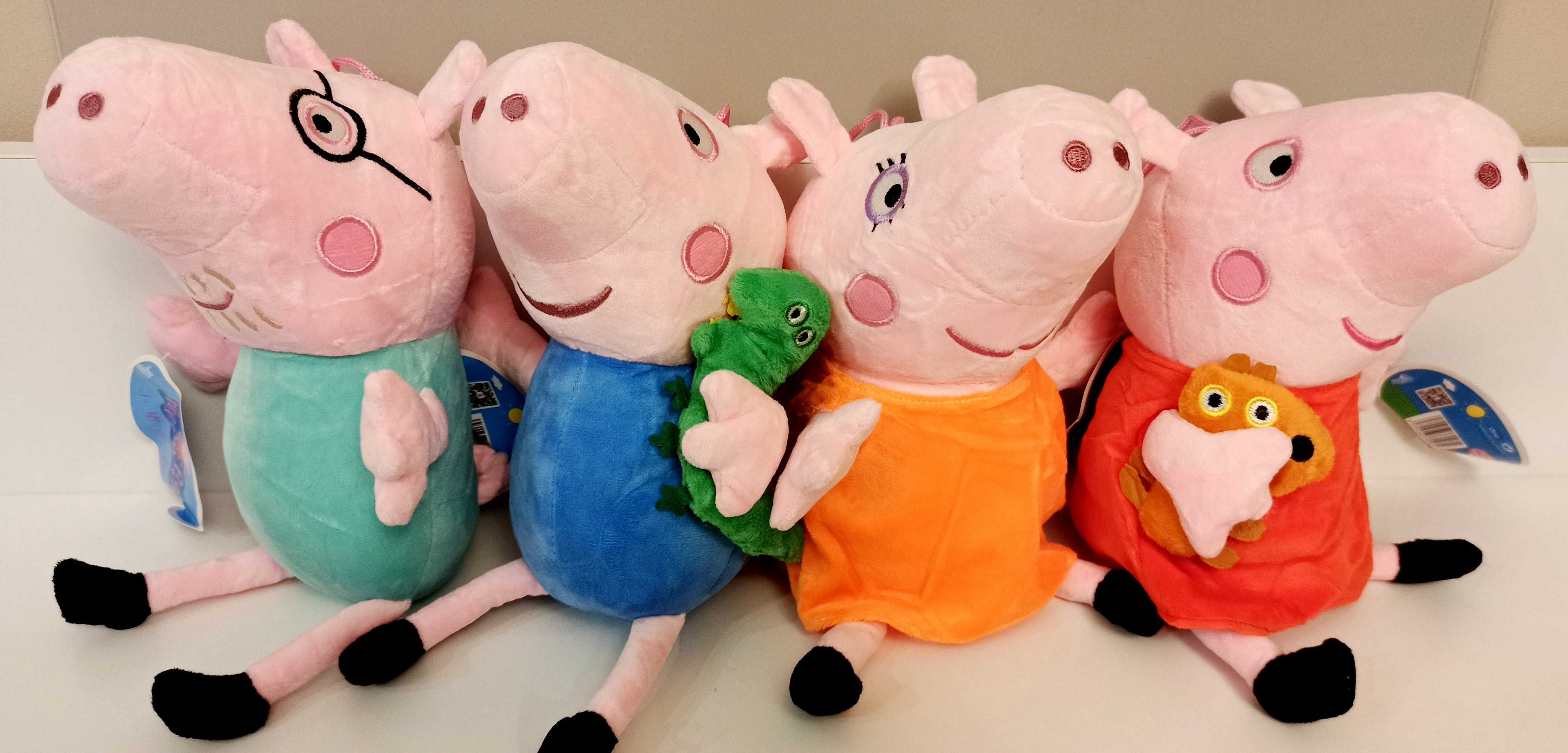 NOWE pluszaki maskotki Rodzinka Świnka Peppa Tata Mama George