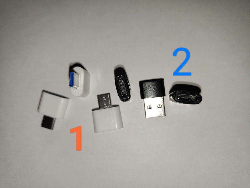 Переходник OTG USB — Type C USB (мама) — Type-C (папа), Type C - USB