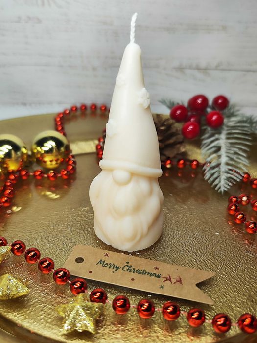 Świeca sojowa skrzat Boże Narodzenie upominek dla firm box prezent