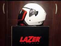 Nowy kask LAZER LZR JH7 - biały połysk - chopper - skuter - naked - M