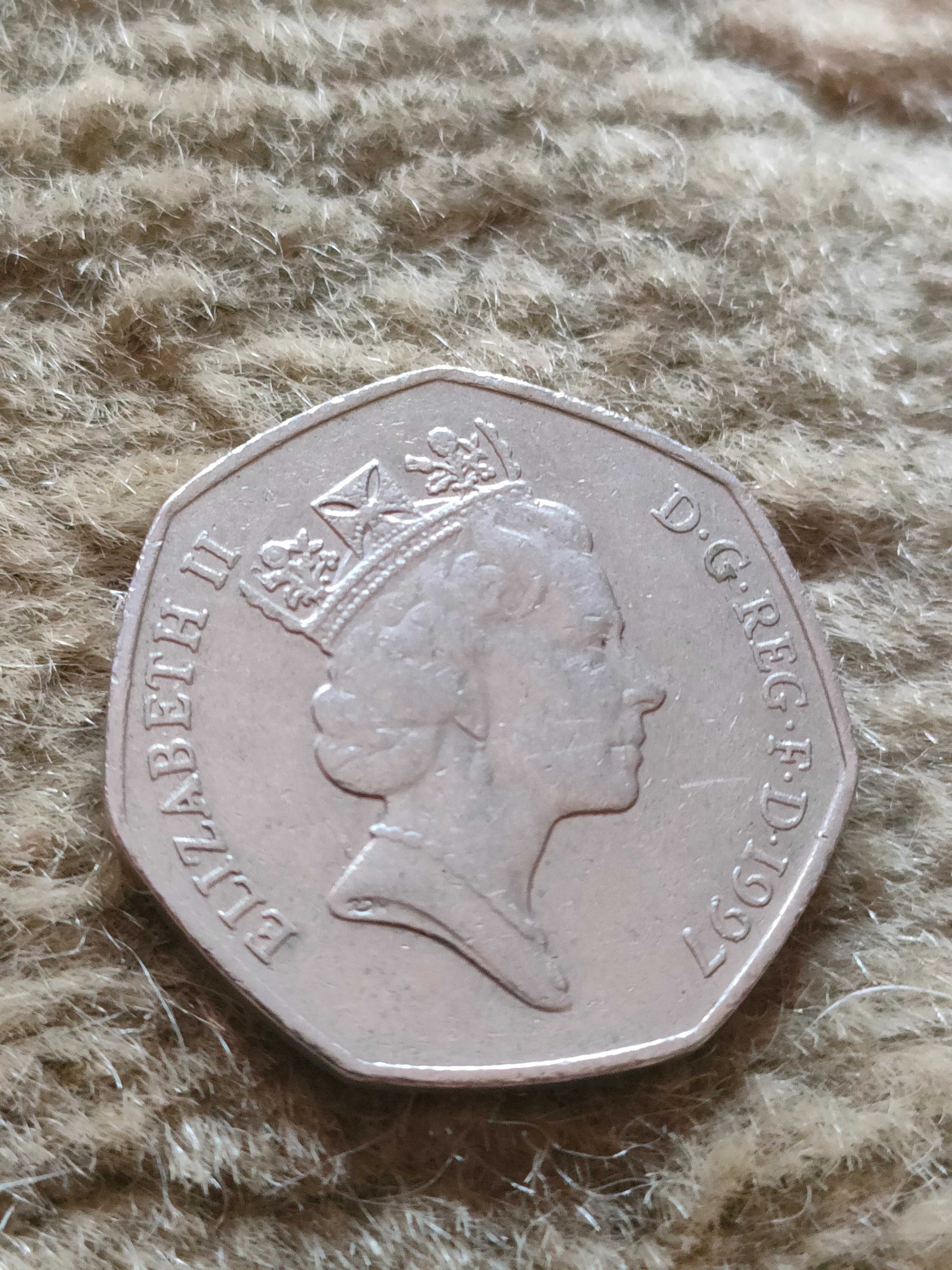 moeda 50 pence inglaterra 1997