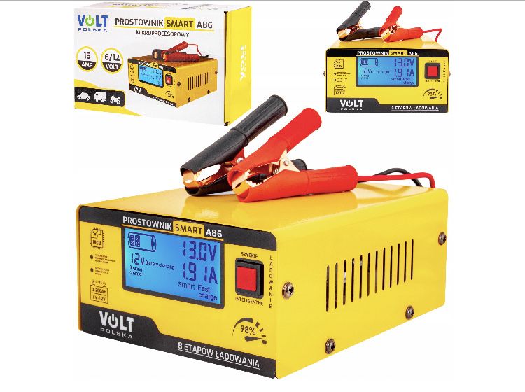 Зарядний пристрій Volt Polska A86 15A Зарядне для акумуляторів 12v