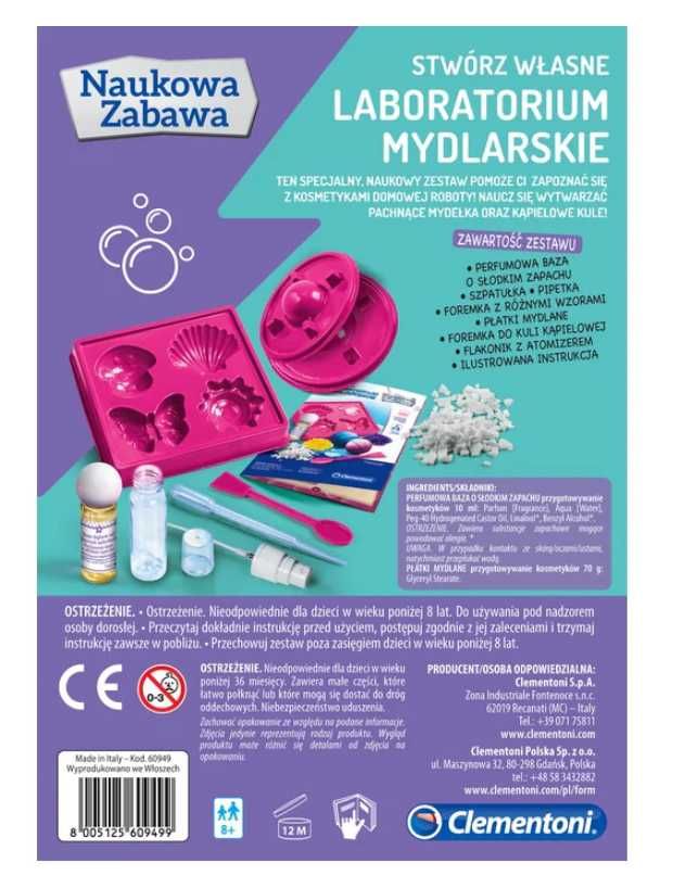 MYDEŁKA Laboratorium mydlarskie Naukowa zabawa Clementoni