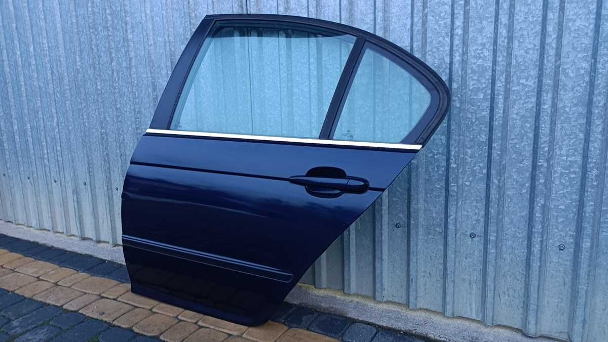 Drzwi lewy tył bmw E46 sedan orientblau metallic 317/5