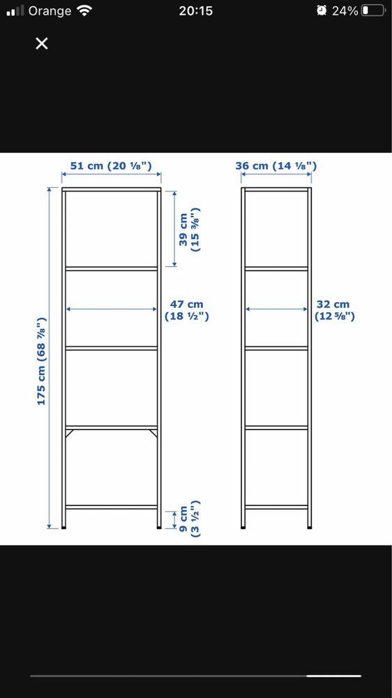 PILNE!!! 2x Regał VITTSJO Ikea