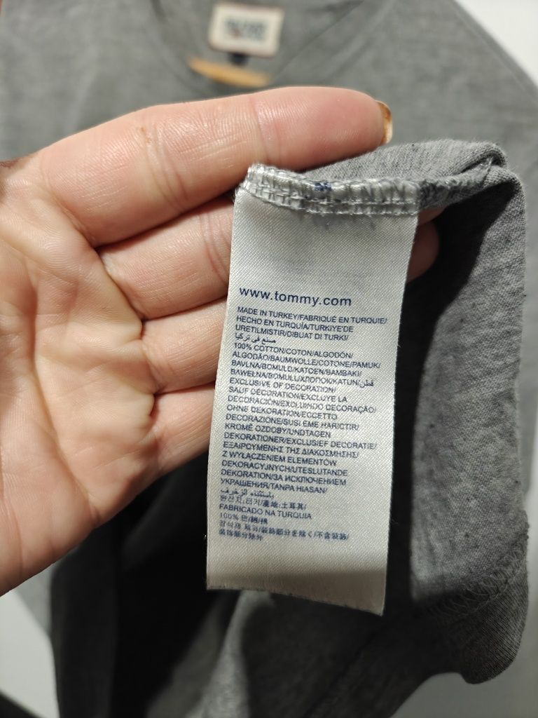 Tommy Hilfiger t-shirt koszulka sportowa męska logowana S
