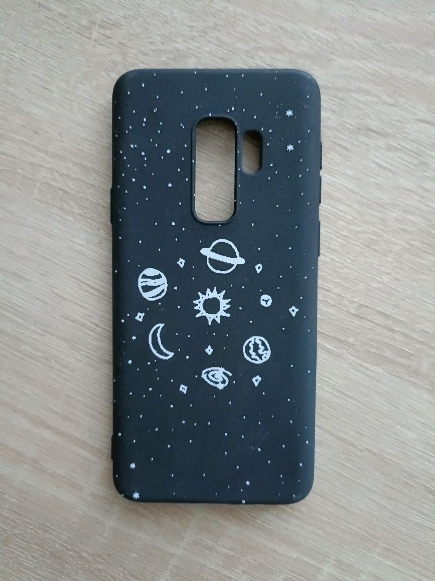 Czarny case na Samsung Galaxy S9+ kosmos planety etui obudowa