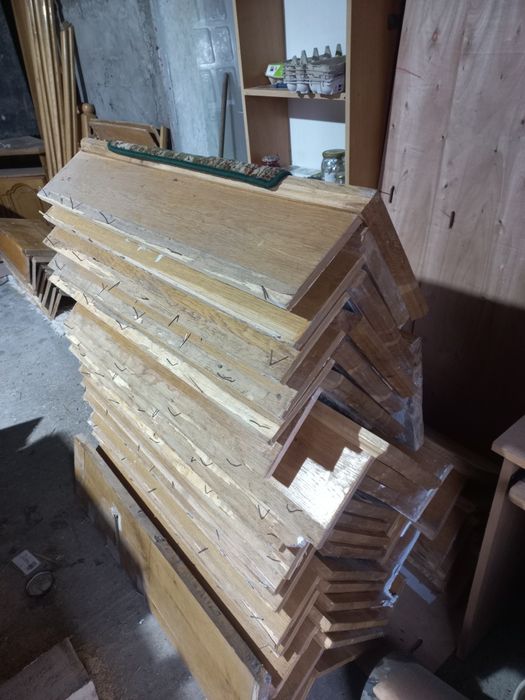 Schody dębowe nakładki 34sztuk balustrada