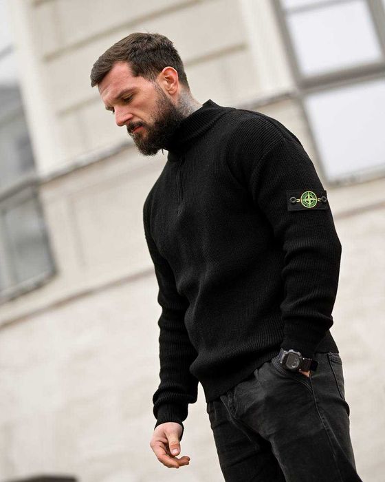 Кофта Стон Айленд Чорна Кофта Stone Island Black Зип