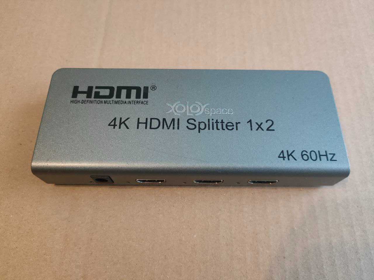 Splitter 1x2 XOLORSpace 4K HDMI 2.0 + 2x kable HDMI Unitek 2m