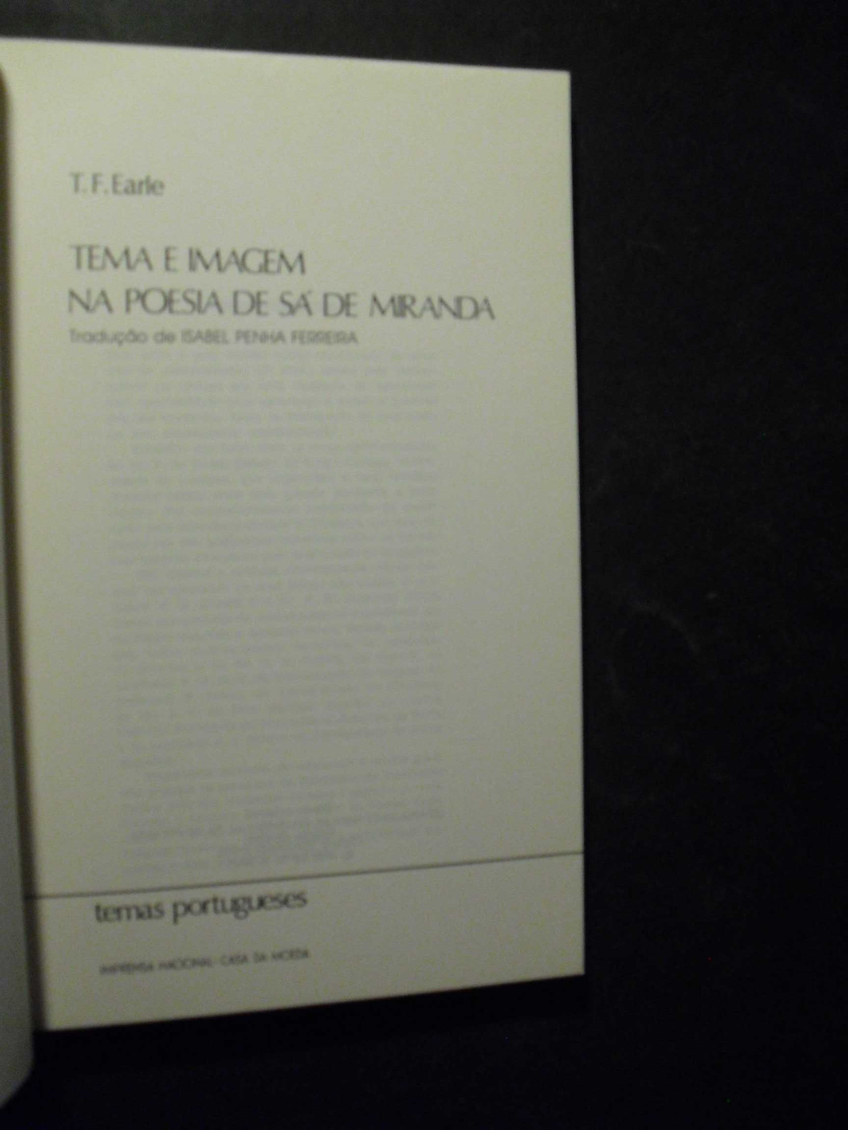 Earle (F.F);Tema e Imagem na Poesia de Sá de Miranda