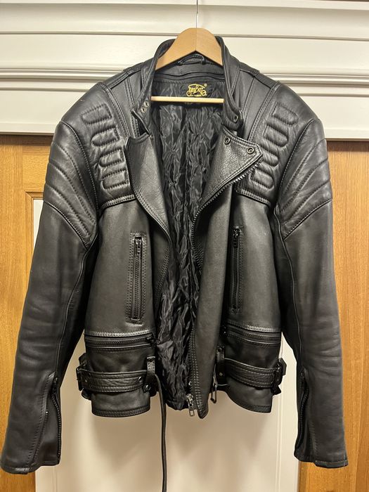 Męska kurtka motocyklowa TARBOR skórzana r. 54 xl