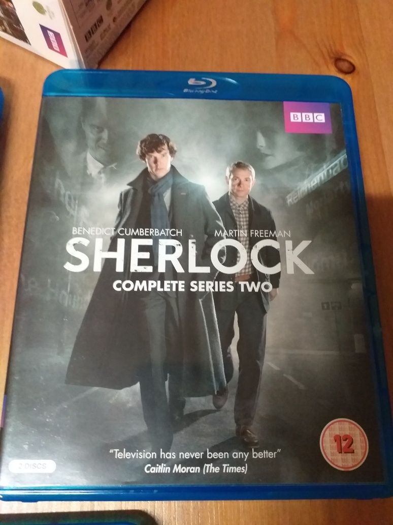 Sherlock Blu ray,6 discos,serie 1,2,3,BBC,legendas inglês,envio ctt