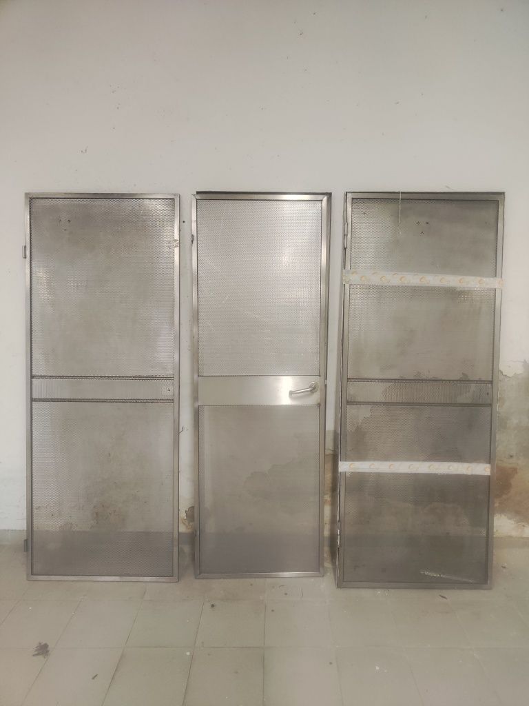 Portas em inox com aro