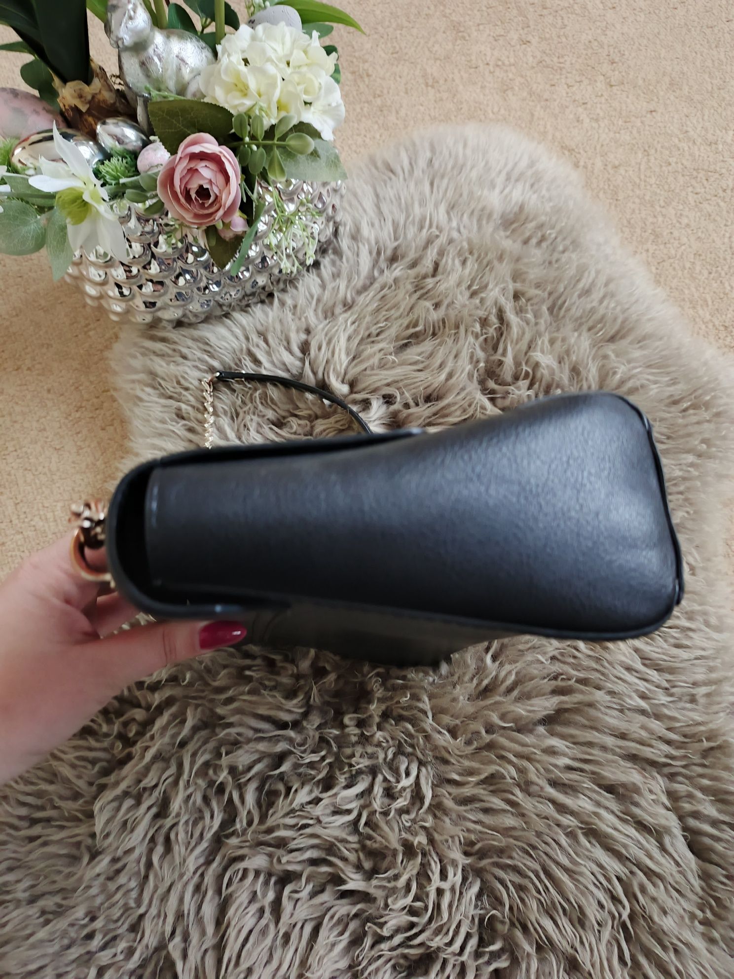 Love moschino duża pojemna torebka listonoszka łańcuszek