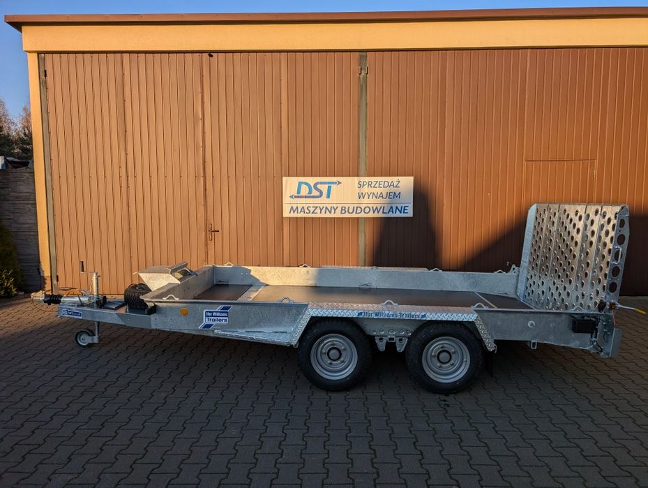 Wynajem przyczepki na koparkę, walec, podnośnik