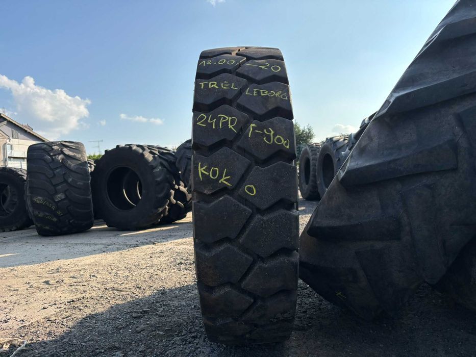 Koło Opona Budowlana Przemysłowa 12.00-20 TRELLEBORG T-900 24PR (90%)