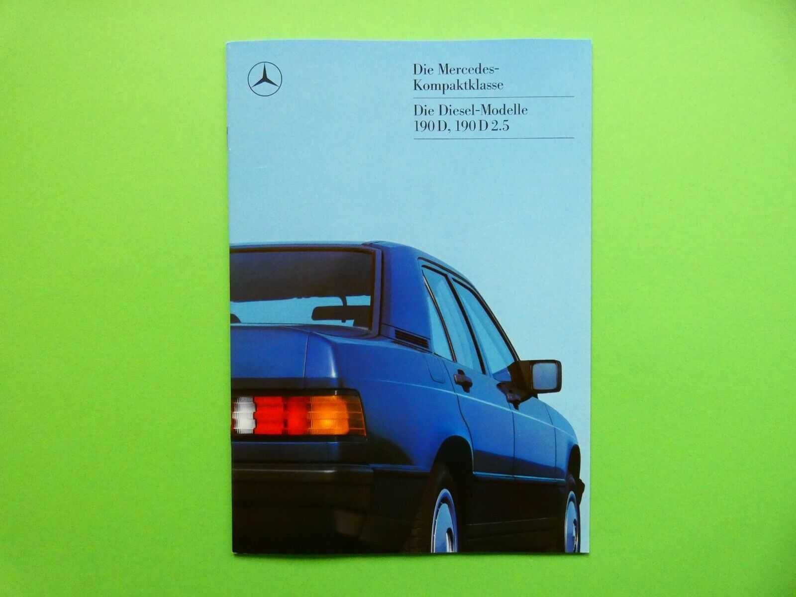 1986 Prospekt Mercedes-Benz 190 2.5 Diesel inne Mercedes S-Klasse