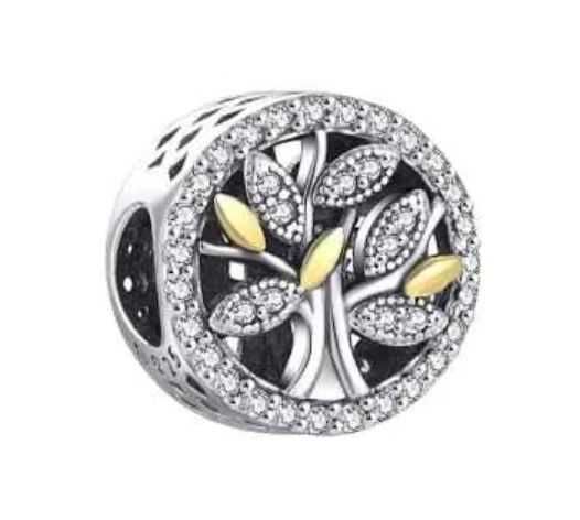 charms do Pandora z motywem drzewa Family rodzina srebro 925