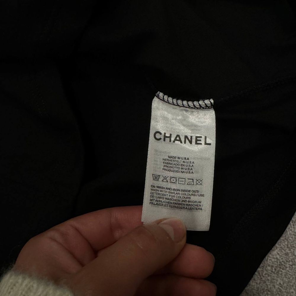 MEGA SALE! Базовая женская футболка Chanel черного цвета размеры S-XXL