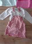 Zestaw ciuszków dla dziewczynki.  74 cm. Sukienki, spodnie, body itp