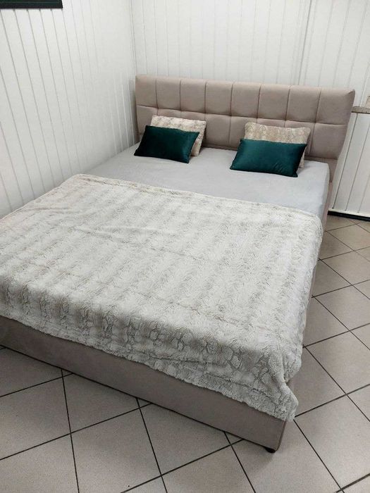 Ліжко з підйомним механізмом, 160х200 см, бежеве