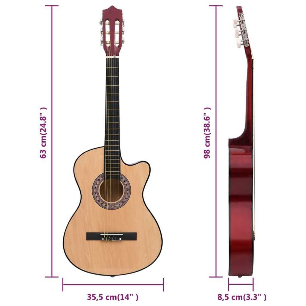 Guitarra acústica cutaway com 6 cordas 38