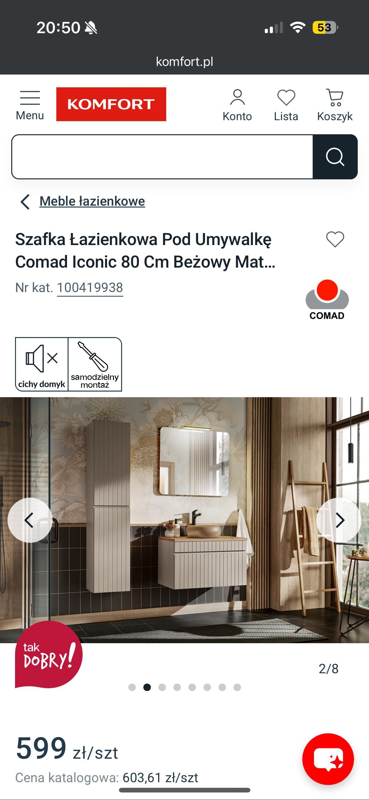 Szafka pod umywalkę komfort