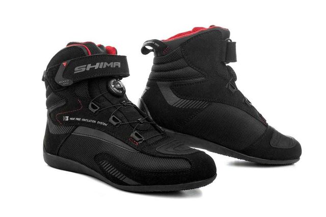 BUTY MOTOCYKLOWE SHIMA EXO VENTED krótkie męskie czarne 42-48