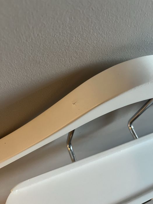 Składany drewniany wieszak typu lokaj na ubrania, biały