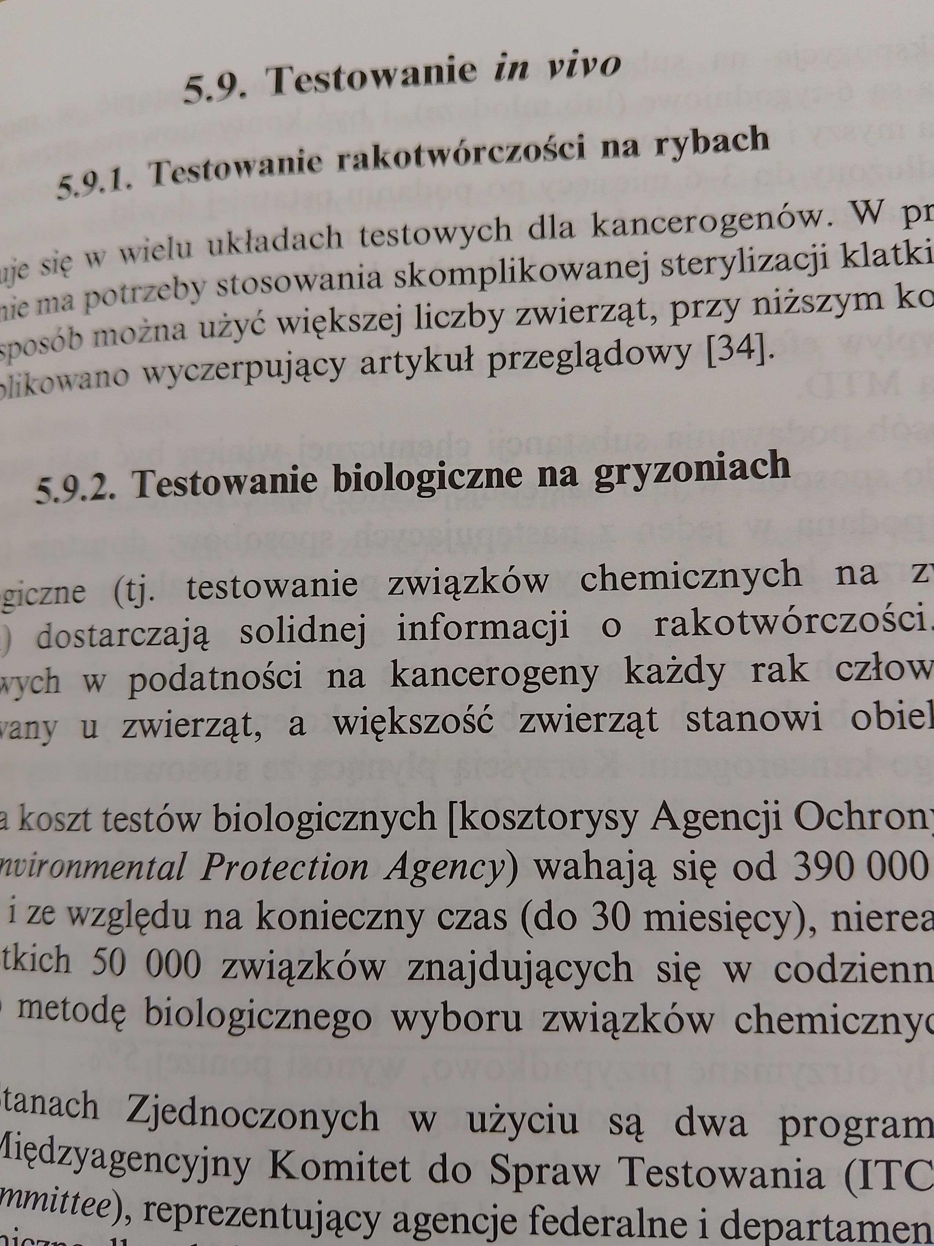 Podstawy toksykologii środowiska S.F. Zakrzewski PWN