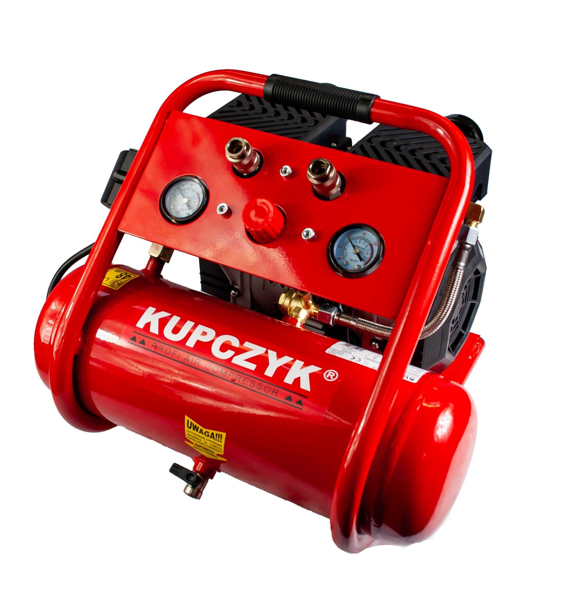 Kompresor bezolejowy wyciszony 6L FLO-6  1,1 KW 167 l/min Kupczyk
