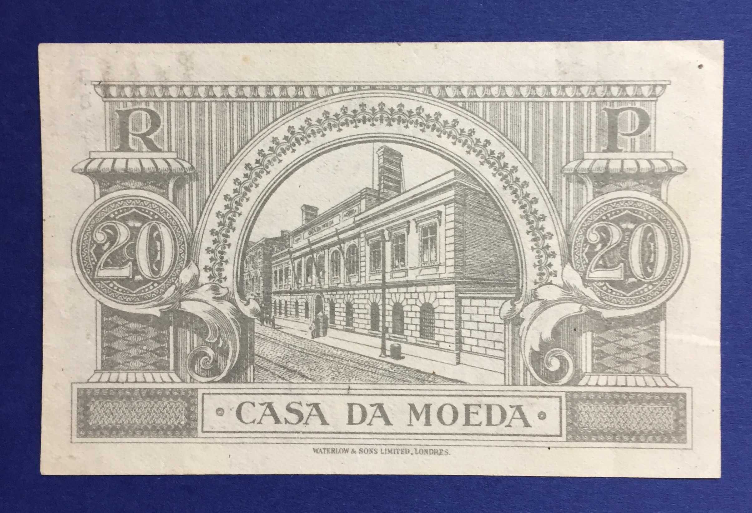 *** Cédula 20 Centavos Casa da Moeda, 1922 : 1925