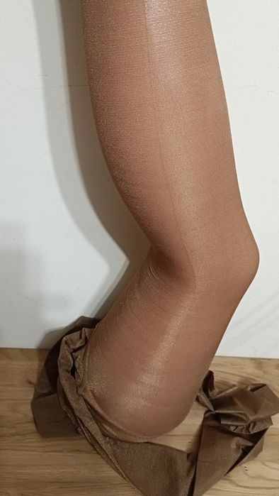 Rajstopy 5 szt damskie lycra den 40 cieliste błyszczące zestaw