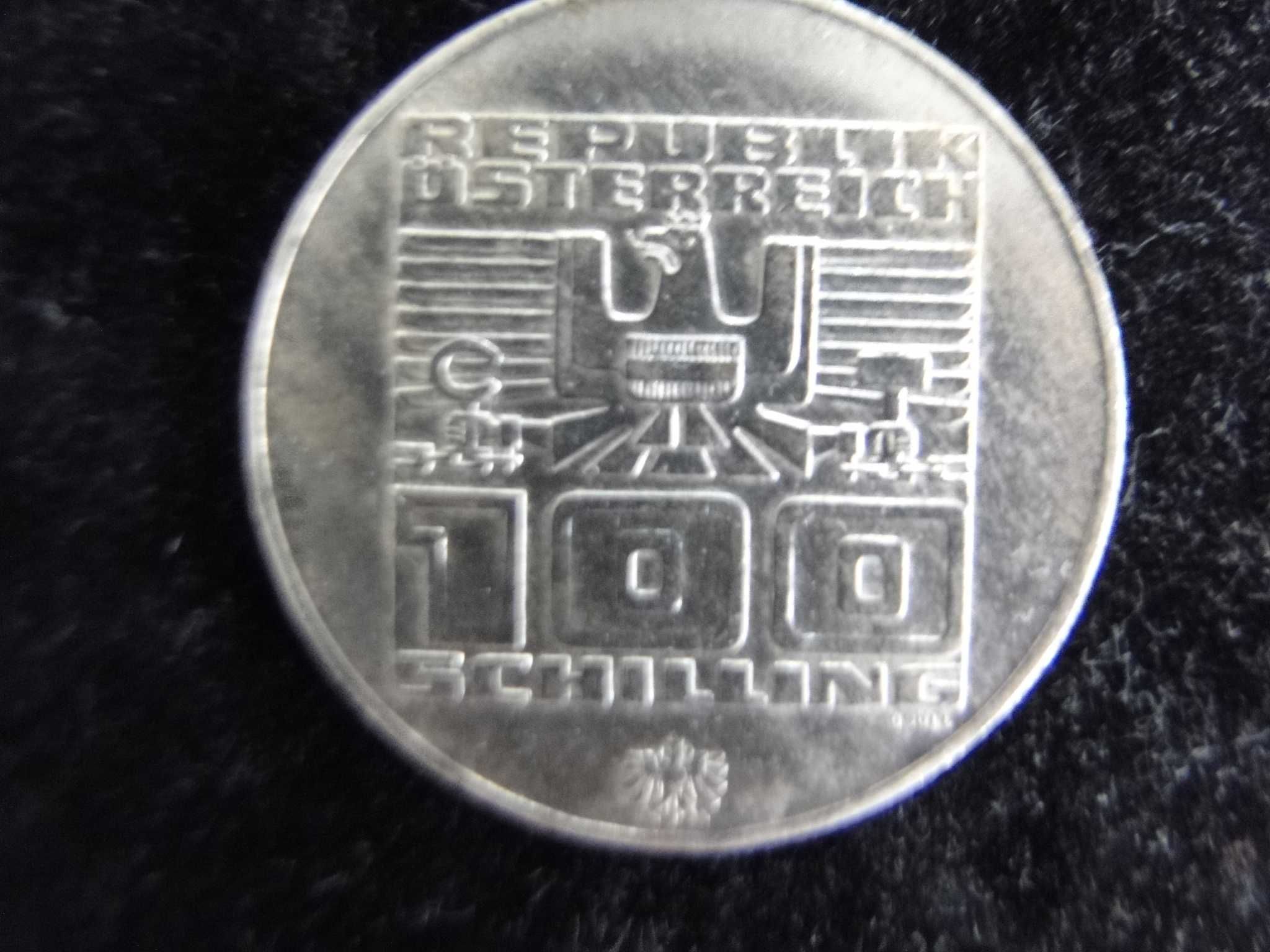 Zestaw 2 monety srebrne z 1976 r. 100 Schillingów