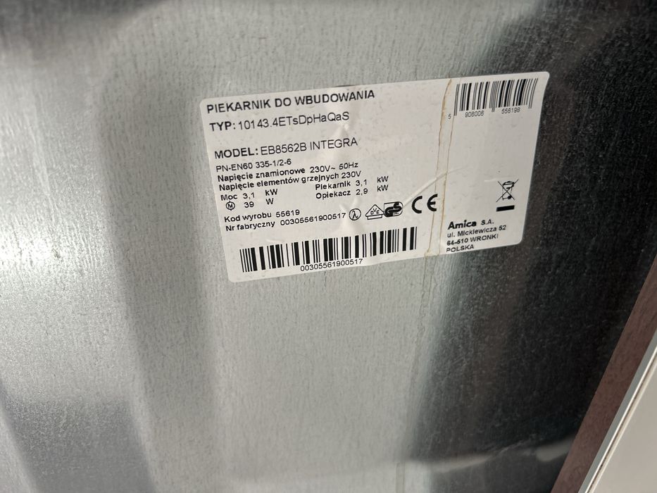 Drzwiczki piekarnika AMICA Integra