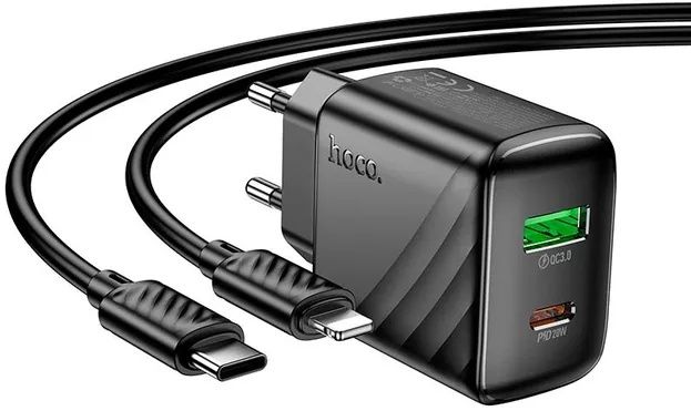 Сетевое зарядное устройство Hoco CS25A PD/QC 20W с кабелем в комплекте